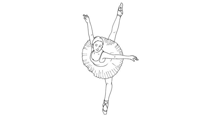 Coloriage Danseuses - Danseuse 14 