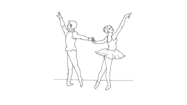 Coloriage Danseuses - Danseuse 7 