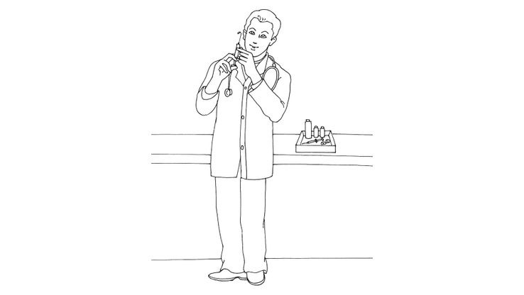Coloriage Docteurs - Docteur 14 