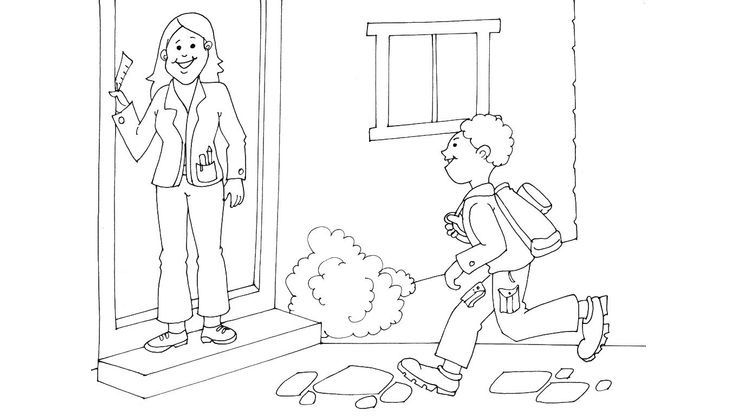 Coloriage Ecole - Ecole 21 