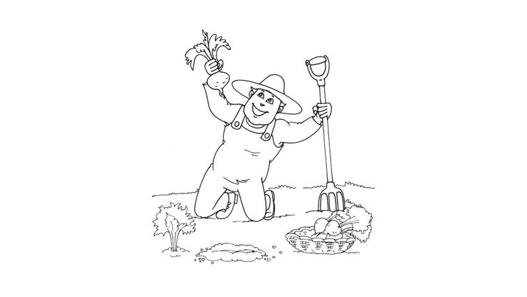 Coloriage Jardiniers - Jardinier 23 