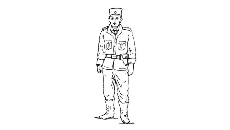 Coloriage Policiers - Policier 10 