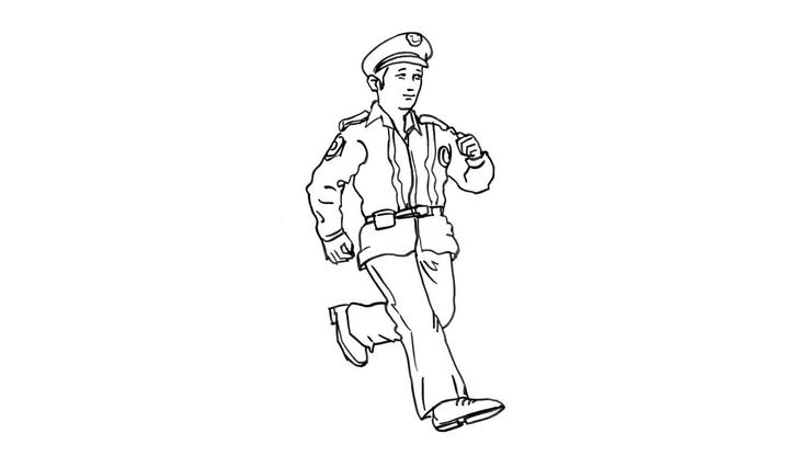Coloriage Policiers - Policier 15 