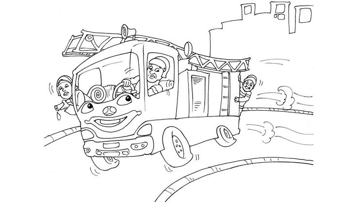 Coloriage Pompiers - Pompier 23 