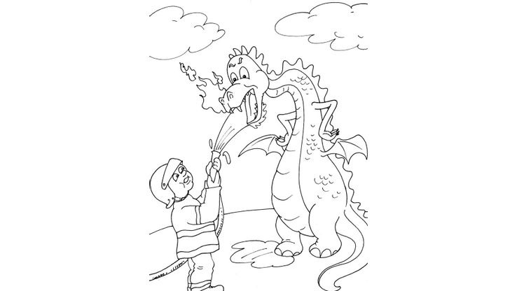 Coloriage Pompiers - Pompier 27 