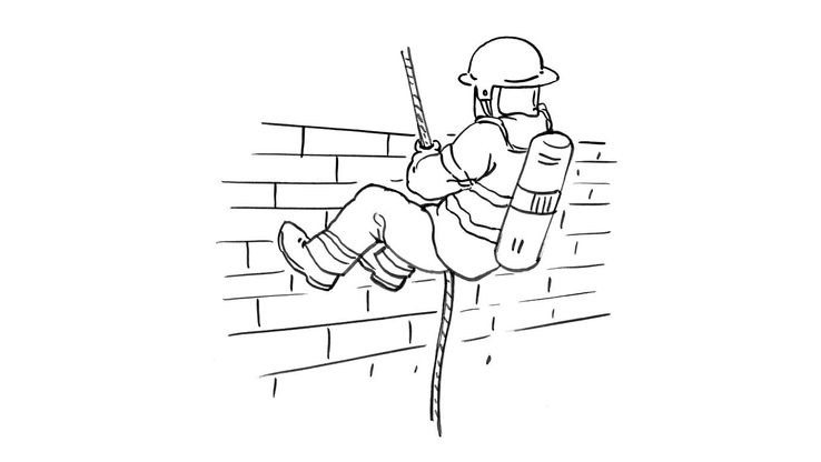 Coloriage Pompiers - Pompier 7 