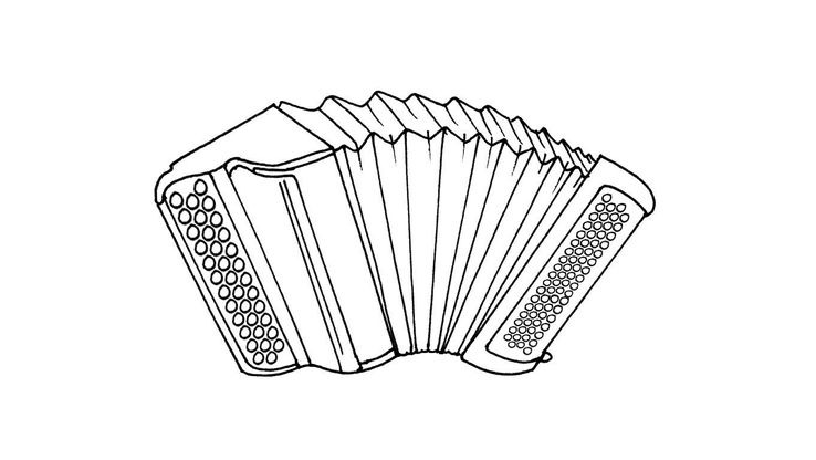 Coloriage Instruments - L’accordéon 