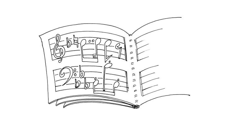 Coloriage Portées de notes - Portée de note 4 