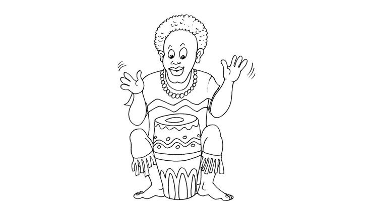 Coloriage Africains - Africains 18 