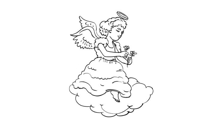 Coloriage Anges - Ange 10 