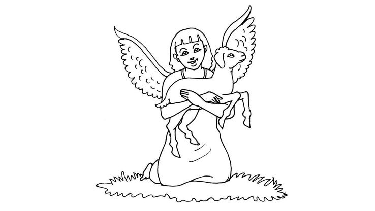 Coloriage Anges - Ange 4 