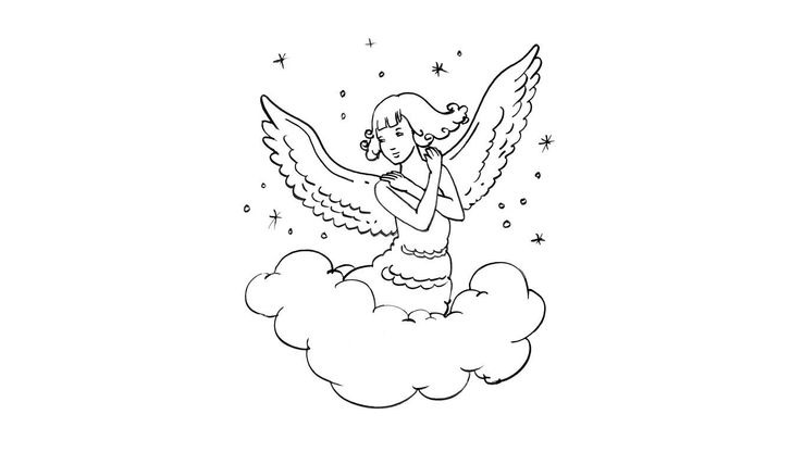 Coloriage Anges - Ange 5 