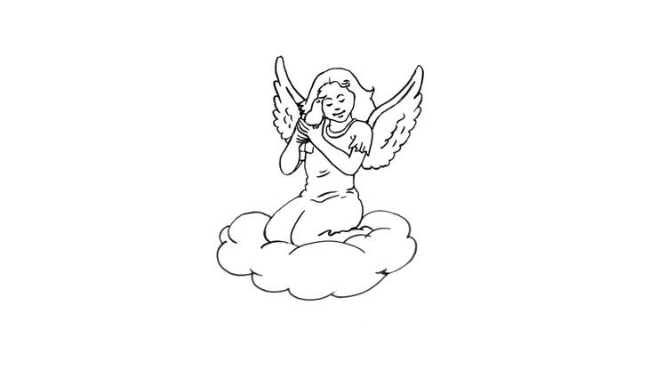 Coloriage Anges - Ange 6 