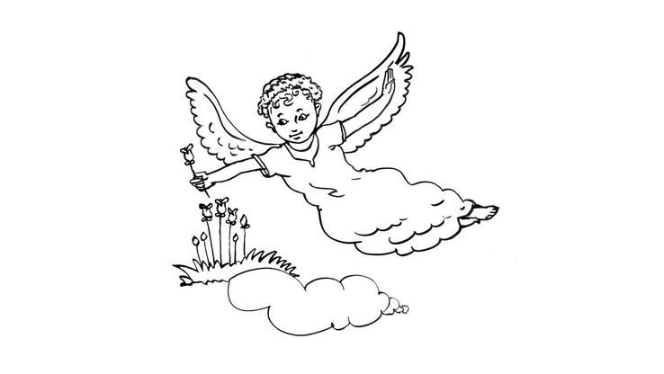 Coloriage Anges - Ange 9 