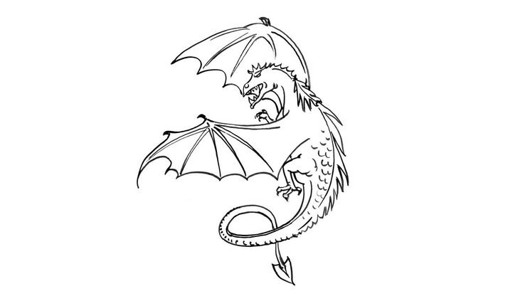 Coloriage Dragons - Dragon 1 