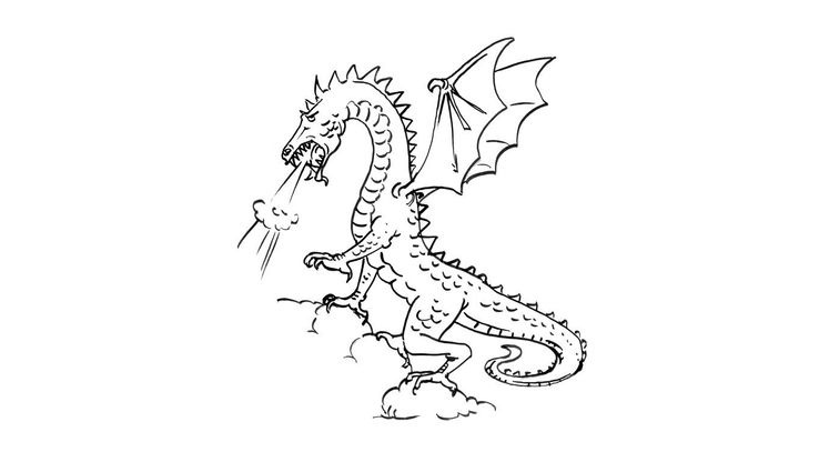 Coloriage Dragons - Dragon 14 
