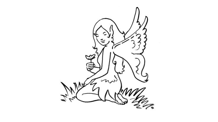Coloriage Elfes - Elfe 3 