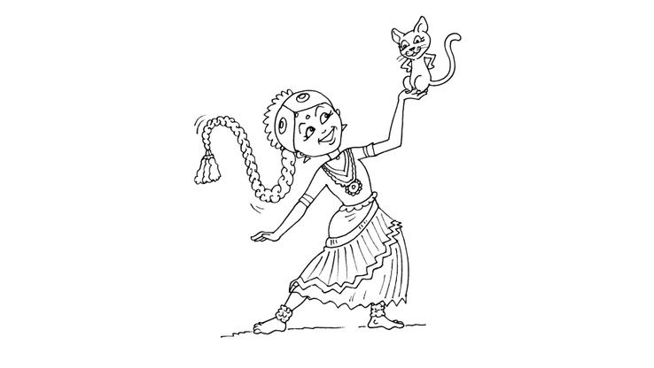 Coloriage Enfants filles Asie - Petite asiatique 19 