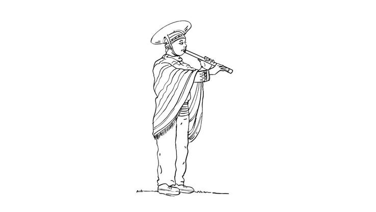 Coloriage Enfants garçons Incas - Petit inca 12 