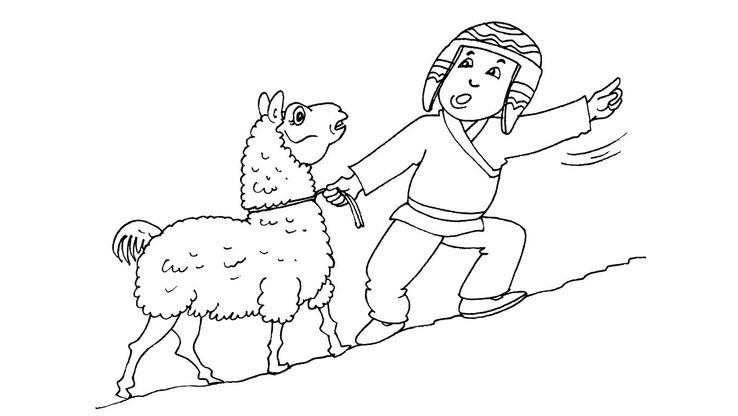 Coloriage Enfants garçons Incas - Petit inca 18 