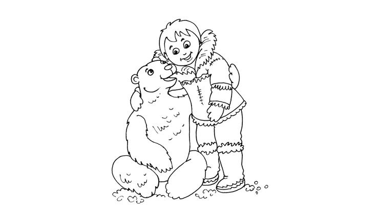 Coloriage Enfants garçons Inuit - Petit inuit 30 