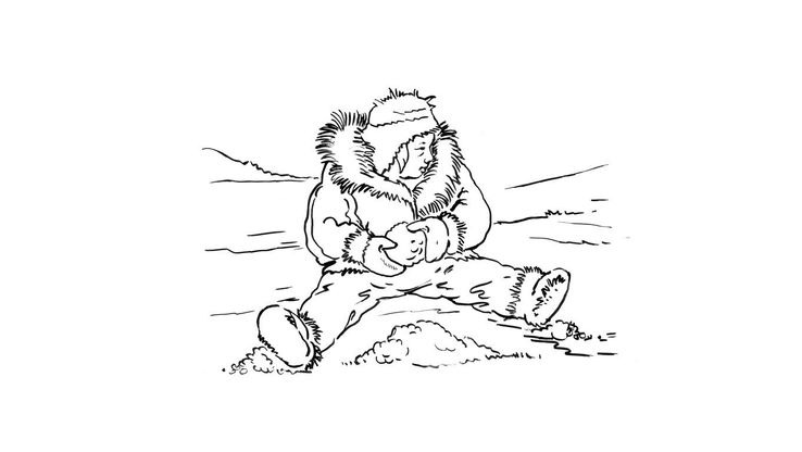 Coloriage Enfants garçons Inuit - Petit inuit 6 