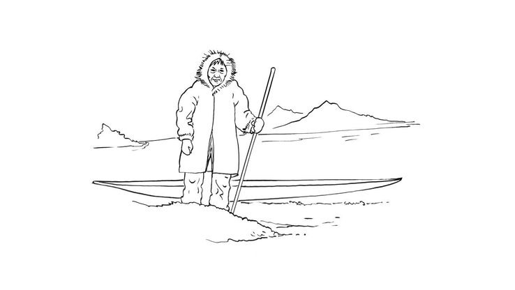 Coloriage Inuits - Inuit 1 