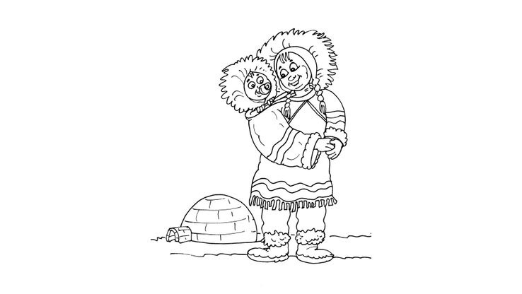 Coloriage Inuits - Inuit 19 