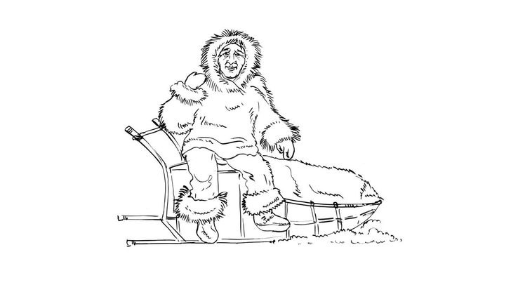 Coloriage Inuits - Inuit 2 