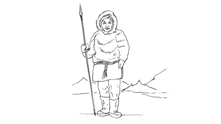 Coloriage Inuits - Inuit 3 