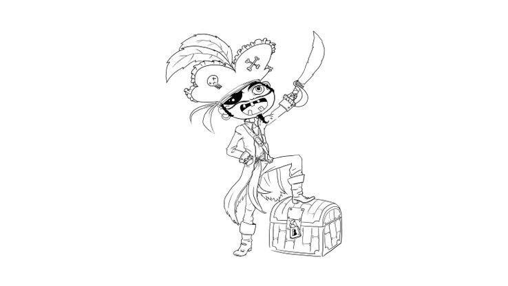 Coloriage Pirates - Pirate 22 