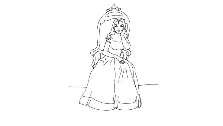Coloriage Princesses - Princesse 15 
