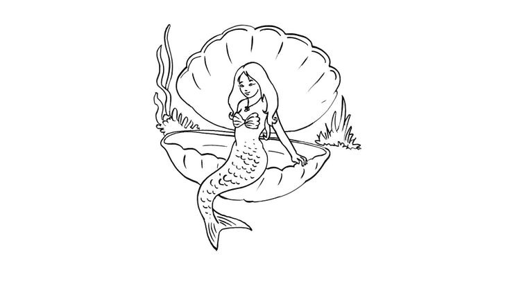 Coloriage Sirènes - Sirène 14 