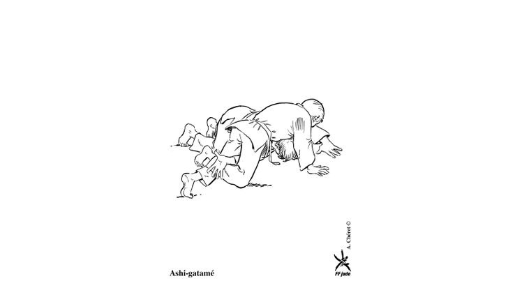 Coloriage Judo - Ashi-gatamé 