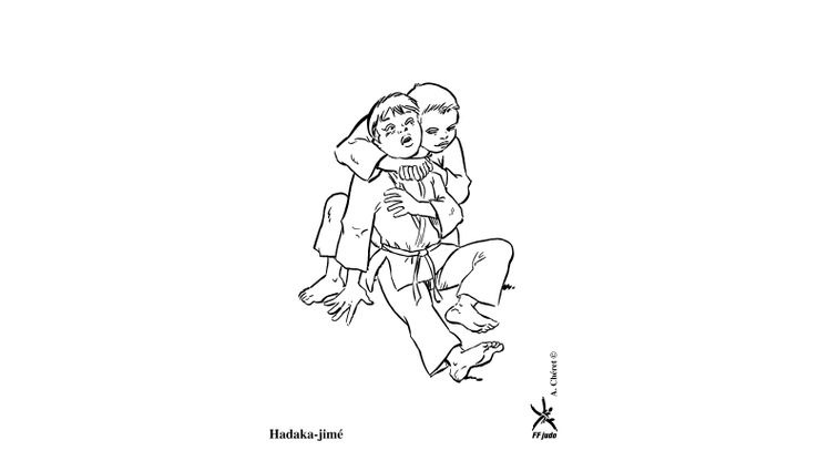 Coloriage Judo - Hadaka-jimé 