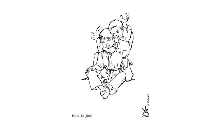 Coloriage Judo - Kata-ha-jimé 