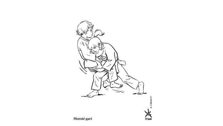Coloriage Judo - Moroté-gari 