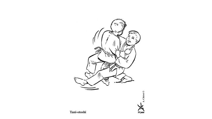 Coloriage Judo - Tani-otoshi 