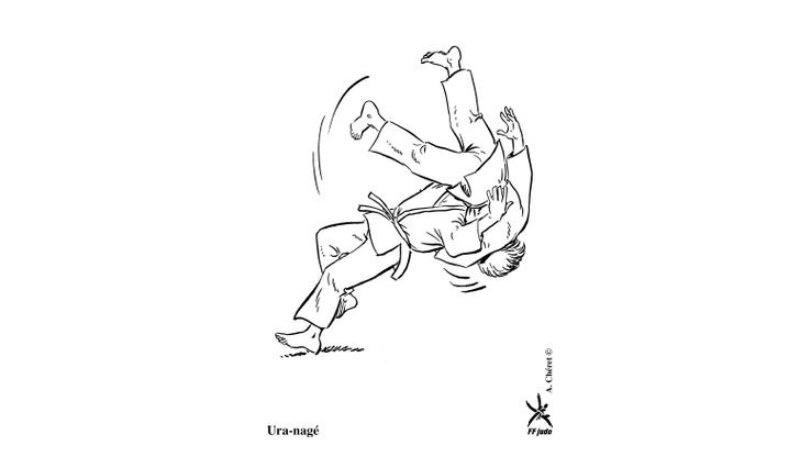 Coloriage Judo - Ura-nagé 