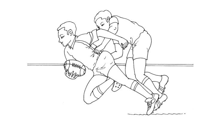 Coloriage Rugby - Rugby 13 