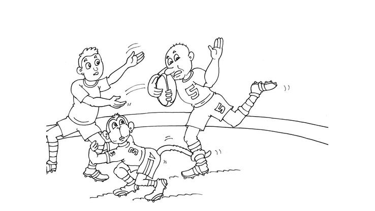 Coloriage Rugby - Rugby 24 
