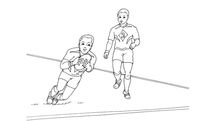 Coloriage Rugby - Rugby 6 