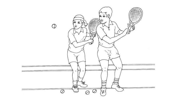 Coloriage Tennis - Tennis 14 