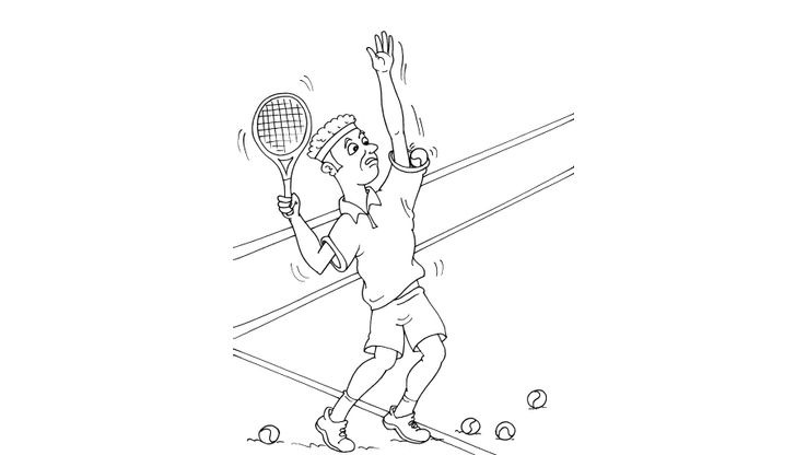 Coloriage Tennis - Tennis 17 