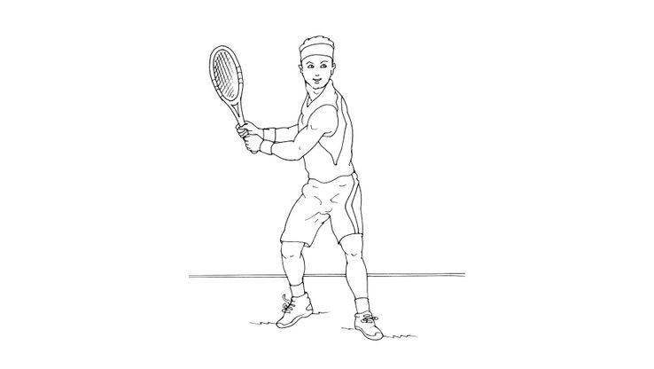 Coloriage Tennis - Tennis 4 