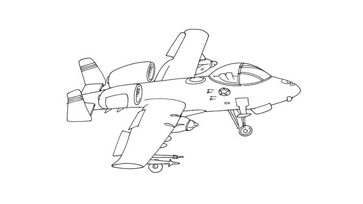 Coloriage Avions - Avion 15 