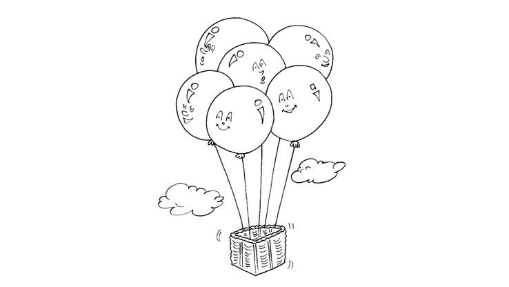 Coloriage Ballons dirigeables - Ballon dirigeable 16 