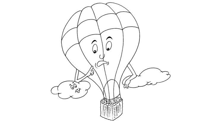 Coloriage Ballons dirigeables - Ballon dirigeable 18 