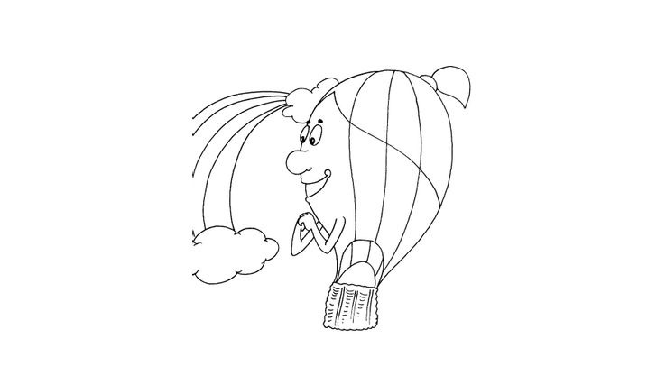 Coloriage Ballons dirigeables - Ballon dirigeable 24 