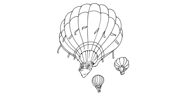 Coloriage Ballons dirigeables - Ballon dirigeable 3 